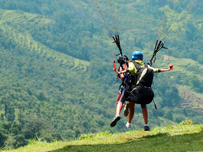 Tandemskärmflyg över Österlen