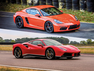 Coffret cadeau Stage de pilotage multivolant : 2 tours en Porsche Cayman S 718 et 2 tours en Ferrari 488 sur le circuit de Lohéac