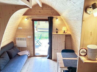 Box Fränkisches Hobbit-Leben: 3 Übernachtungen im hölzernen Tiny House