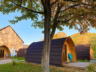 Geschenkbox Tiny House mal anders: 1 Übernachtung im Holz Pod in Franken