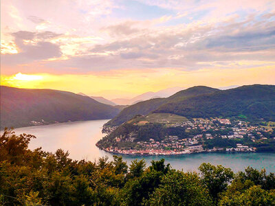 Box Seilbahnfahrt und Sundowner am Luganersee für 2 Personen