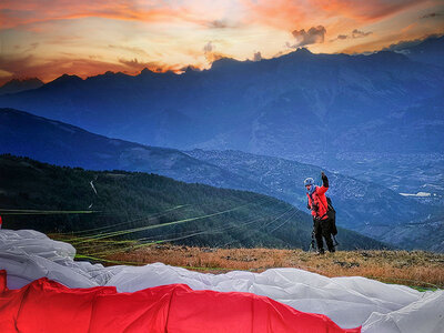 Coffret Vol en parapente tandem pour débutant au-dessus de Loèche-les-Bains