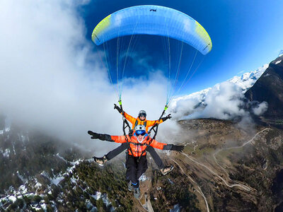 Tandem-Gleitschirmflug für Anfänger über Leukerbad für 1 Person