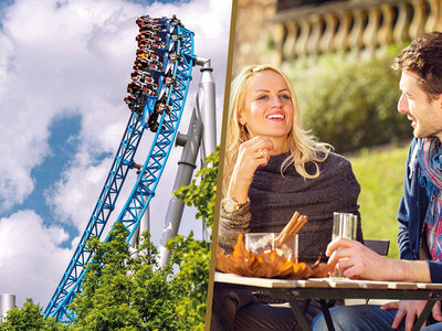 Cofanetto regalo Ingresso giornaliero all'Europa Park e 1 degustazione o attività sportiva per 2 persone