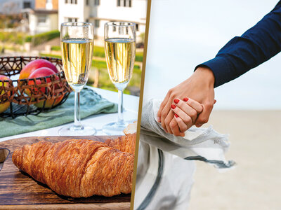 Coffret cadeau Petit-déjeuner avec bulles et activité romantique pour 2