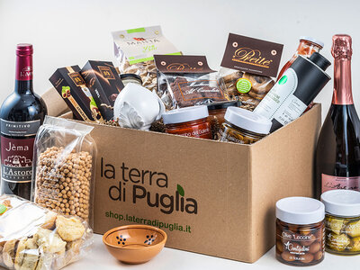 Sapori di Puglia a domicilio: 1 box Kit di Sopravvivenza con 7 prodotti tipici