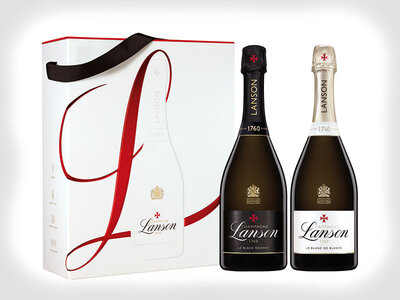 Coffret cadeau Coffret de 2 bouteilles d’exception de champagne Lanson