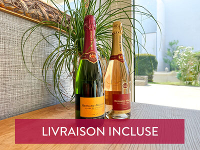 Coffret cadeau 2 bouteilles de vin effervescent livrées à domicile