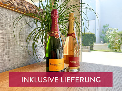 Geschenkbox 2 Flaschen Schaumwein mit Lieferung direkt nach Hause
