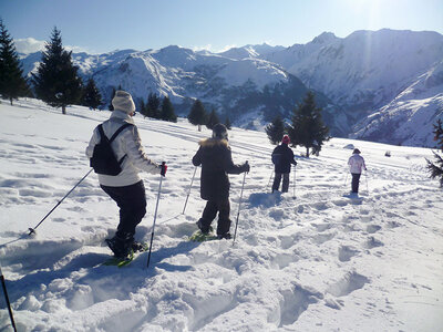 Coffret cadeau Randonnée en raquettes de 3h en famille près de Val Thorens pour 2 adultes et 2 enfants