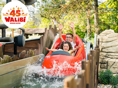 Coffret cadeau Journée amusante en famille : 1 entrée adulte et 2 entrées enfant 2024 pour Walibi Rhône-Alpes