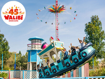 Coffret cadeau Journée amusante en famille : 2 entrées adulte et 2 entrées enfant en 2024 pour le parc Walibi Rhône-Alpes