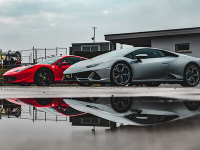 Cofanetto regalo 2 giri in Lamborghini Huracán EVO sul Circuito Internazionale di Busca in Piemonte