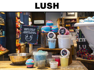 Caja regalo LUSH: 1 taller para hacer una bomba de baño para 7 personas