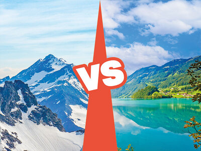 Cofanetto regalo Preferisci 1 notte in montagna o al lago in Svizzera?