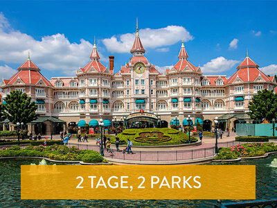 Geschenkbox Tickets für 2 Disney® Parks für 2 Erwachsene und 2 Kinder für 2 Tage