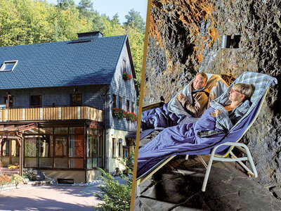 Geschenkbox Wohlfühlauszeit in Saalfeld mit Übernachtung und Feengrotten-Wellness