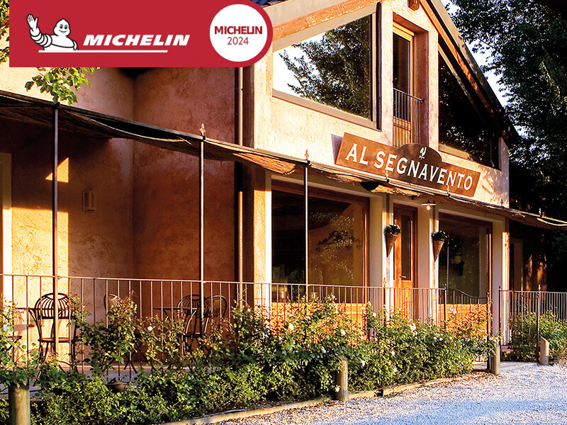 Raffinata cena di 6 portate presso l'Agriturismo al Segnavento della Guida MICHELIN