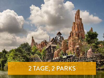 Geschenkbox Tickets für 2 Disney® Parks für 1 Erwachsenen und 1 Kind für 2 Tage