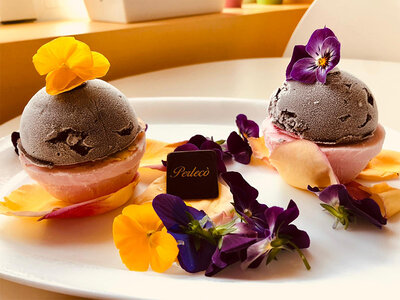 Cofanetto regalo Gelato in riva al mare ad Alassio: degustazione di 5 gelati gourmet ai fiori per 4 persone