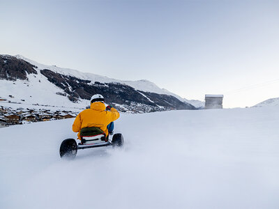 Cofanetto Divertimento sulla neve a Livigno: 3 corse in Snowkart per 4 persone