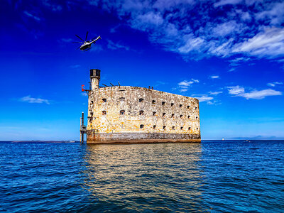 Coffret cadeau Vol en hélicoptère de 20 min au-dessus du fort Boyard