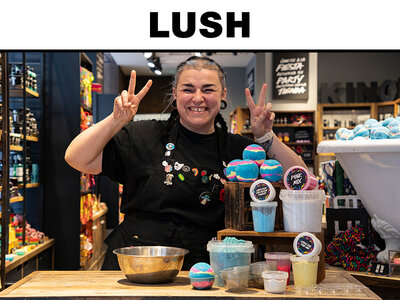 Caja regalo LUSH: 1 taller para hacer una bomba de baño para 1 persona