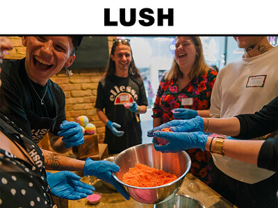 Caja regalo LUSH: 1 taller para hacer una bomba de baño para 2 personas