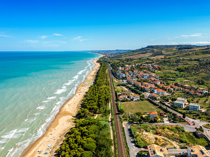 Volo in ultraleggero ULM Tecnam P92 sulla costa adriatica tra l’Abruzzo e le Marche per 2