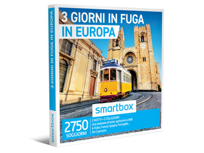 Cofanetto regalo 3 giorni in fuga in Europa