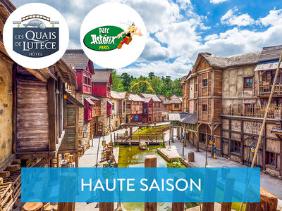 Coffret cadeau Parc Astérix 2025 - Séjour 2 jours / 1 nuit - Hôtel Les Quais de Lutèce 4* en haute saison