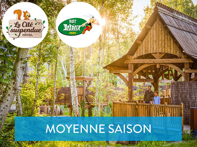 Coffret cadeau Parc Astérix 2025 - Séjour 2 jours / 1 nuit - Hôtel La Cité Suspendue en moyenne saison