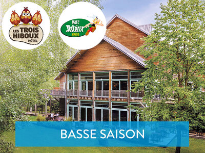 Coffret cadeau Parc Astérix 2025 - Séjour 2 jours / 1 nuit - Hôtel Les Trois Hiboux en basse saison