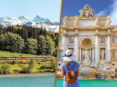 Coffret cadeau Voyage en Europe : Pass Interrail Global Continu 22 jours avec nuit en hôtel