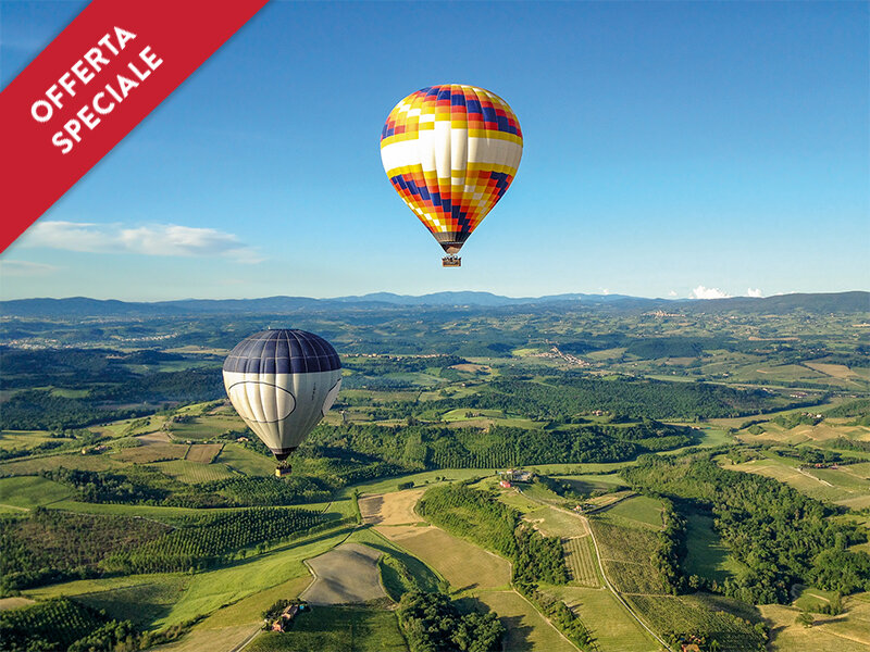 Un sogno tra le nuvole: 1 volo in mongolfiera sopra i vigneti del Chianti per 1