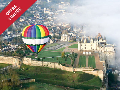 Coffret cadeau Vol en montgolfière à Amboise avec visite d’une cave et dégustation de vin