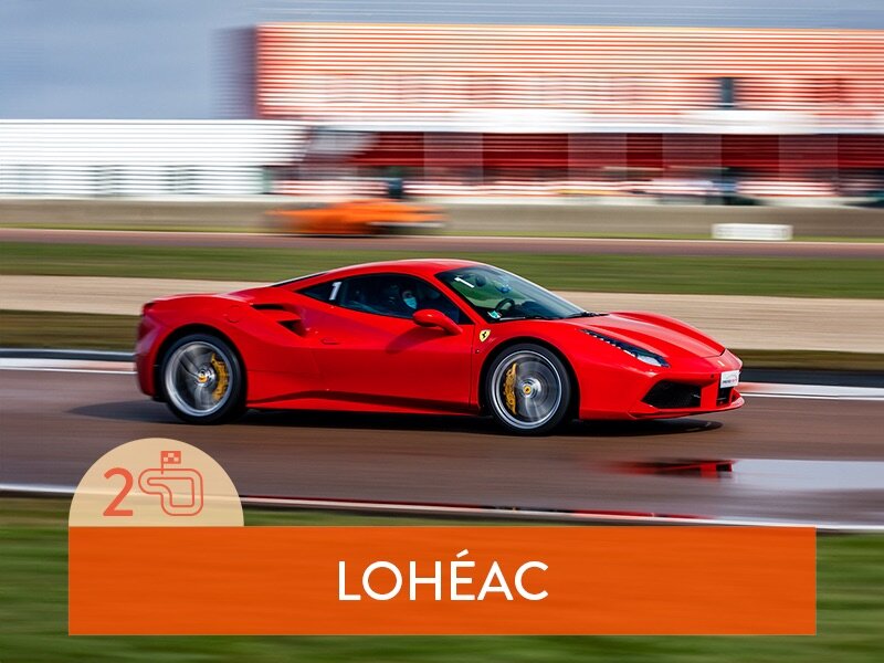 Stage de pilotage : 2 tours sur le circuit de Lohéac en Ferrari F488 GTB