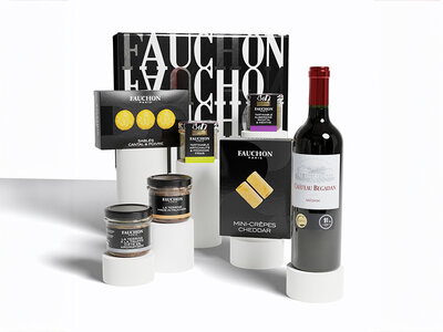 Coffret cadeau Coffret Essentiel Rouge Fauchon : délices salés et vin livrés à domicile