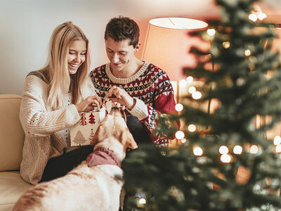 Cofanetto regalo Natale in compagnia: 1 rilassante notte per 2 con 1 amico a quattro zampe