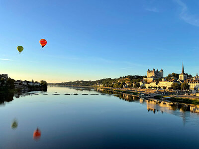 Vol en montgolfière au-dessus des châteaux de la Loire avec repas 3 plats pour 2 personnes