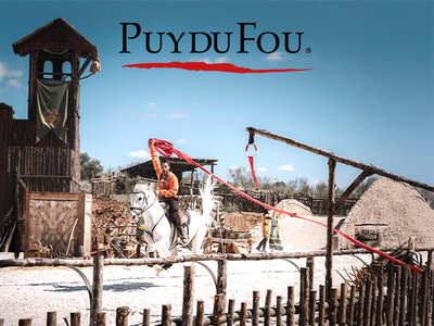 Caja regalo Puy du Fou España: 4 entradas para 2 adultos y 2 niños para 2 días consecutivos y 4 entradas para «El sueño de Toledo»