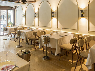 Caja Sabores únicos en El Barril de Recoletos: 1 menú con bebida y postre para 2 personas