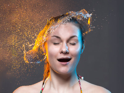 30 Minuten Indoor Regen- und Wassershooting in Augsburg im professionellen Fotostudio