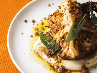 2-retters frokost hos Restaurant Odette for 2