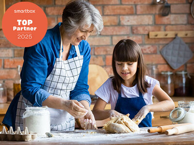Caja regalo ¡Abuelos y nietos con las manos en la masa!: 1 curso de cocina con Mis Recetas