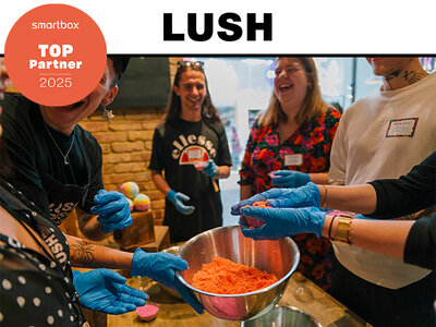 Caja regalo LUSH: 1 taller para hacer una bomba de baño para 2 personas