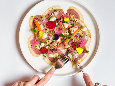Caja Menú de alta cocina para 2 en Aflamas, Barcelona