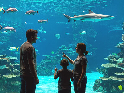 Geschenkbox Eintritt ins SEA LIFE Oberhausen für 2 Erwachsene und 1 Kind mit Behind the Scenes Tour