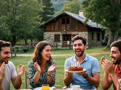 Coffret cadeau Joyeux anniversaire : petit-déjeuner avec des bulles