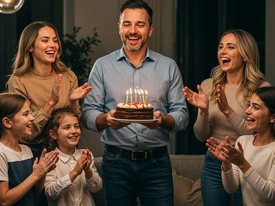 Caja regalo Feliz cumpleaños, papá